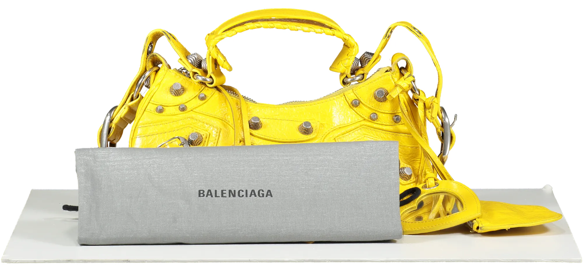 Balenciaga Yellow Le Cagole Xs Shoulder Bag
