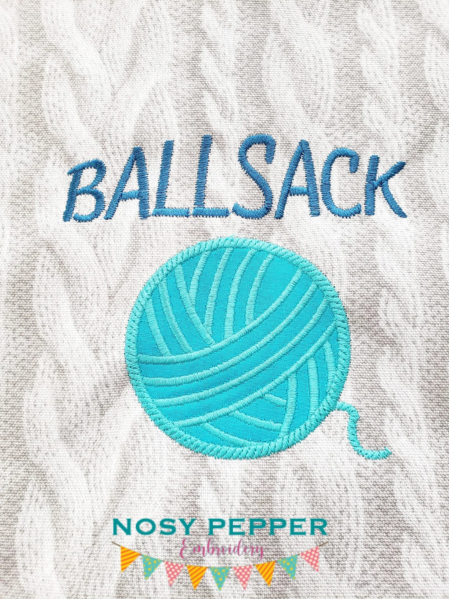 Ballsack applique machine embroidery design (5 sizes included) DIGITAL DOWNLOAD