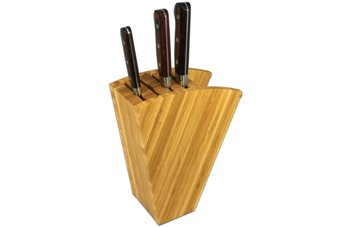 Bamboo Knife Stand Knife Block 4 slots (Teori)