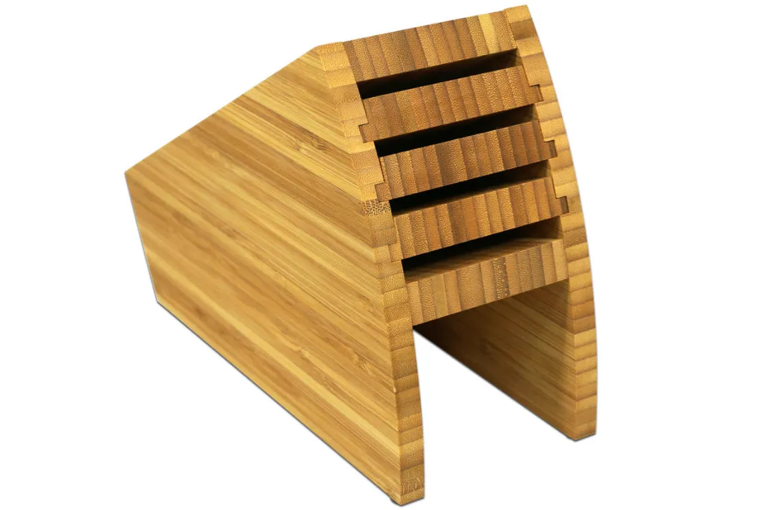 Bamboo Knife Stand Knife Block 4 slots (Teori)