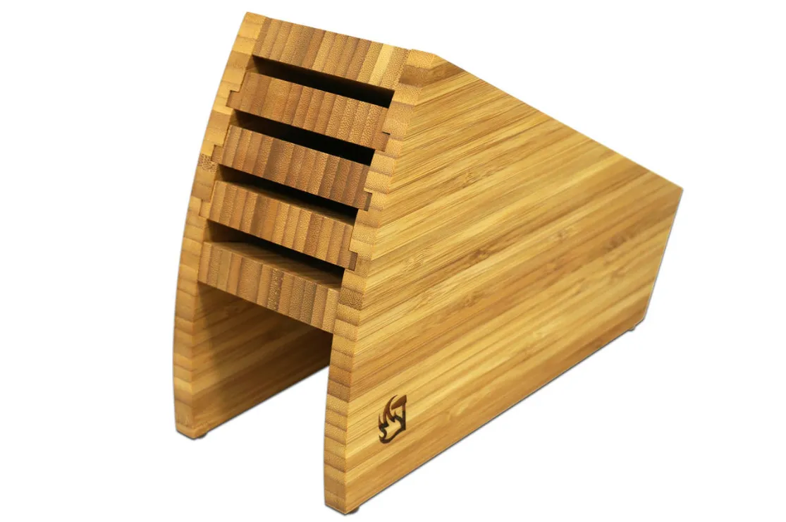 Bamboo Knife Stand Knife Block 4 slots (Teori)