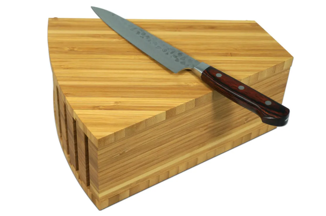 Bamboo Knife Stand Knife Block 4 slots (Teori)