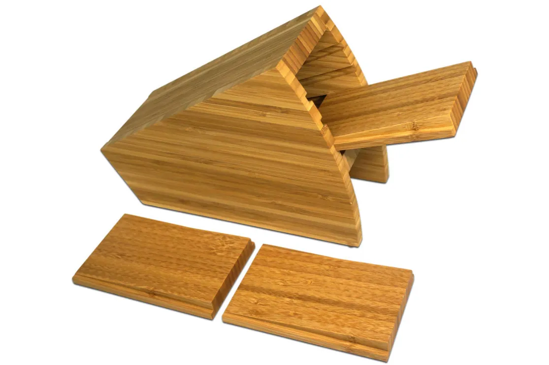 Bamboo Knife Stand Knife Block 4 slots (Teori)
