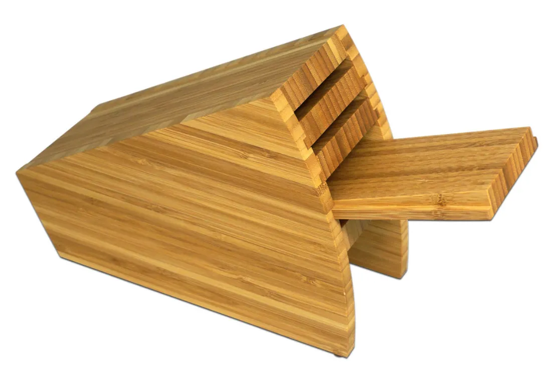 Bamboo Knife Stand Knife Block 4 slots (Teori)