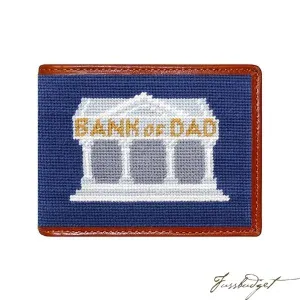 Bank of Dad Needlepoint Bi-Fold Wallet Final Sale