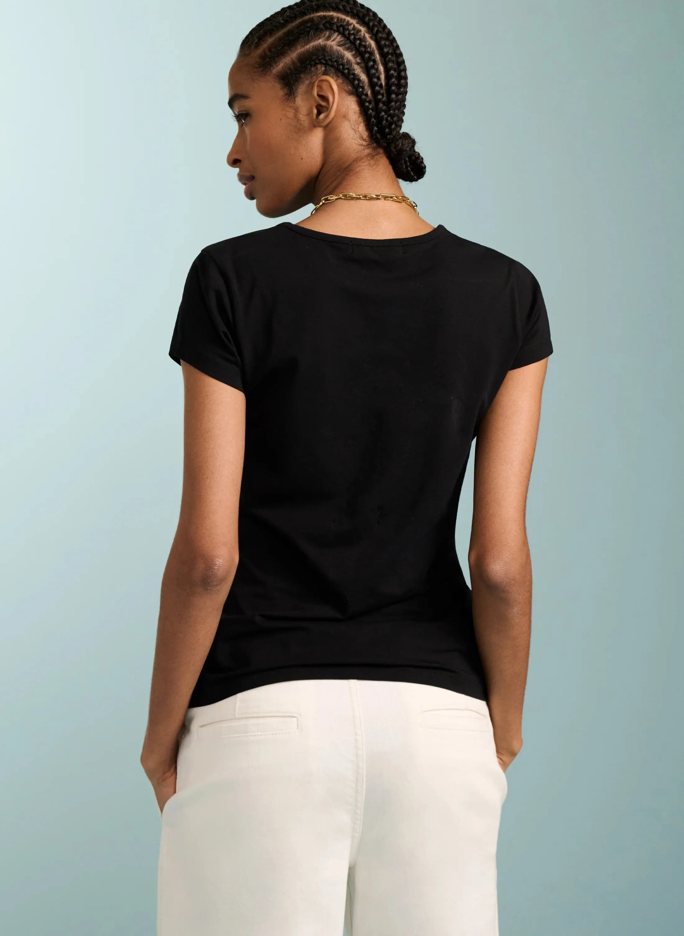 Baukjen Essentials Organic Cotton Slim Tee | Caviar Black