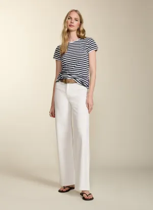 Baukjen Essentials Organic Cotton Slim Tee | Classic Navy & Pure White