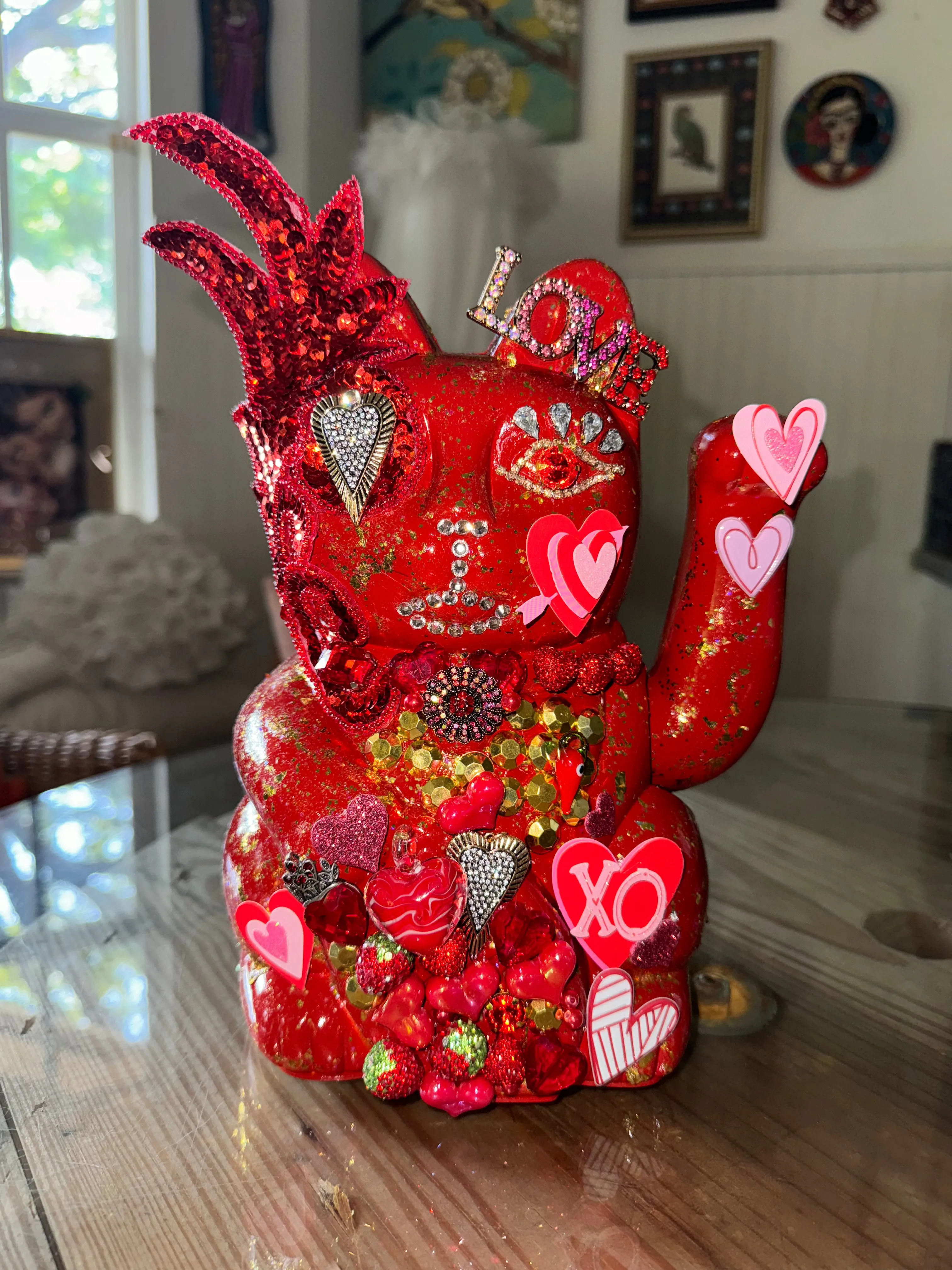 Bedazzled Maneki Nekos Lost in Love Lucky Cat