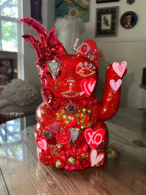 Bedazzled Maneki Nekos Lost in Love Lucky Cat