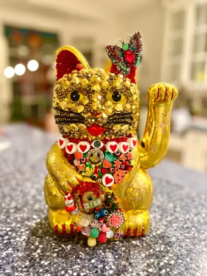 Bedazzled Maneki Nekos Lucky Cat