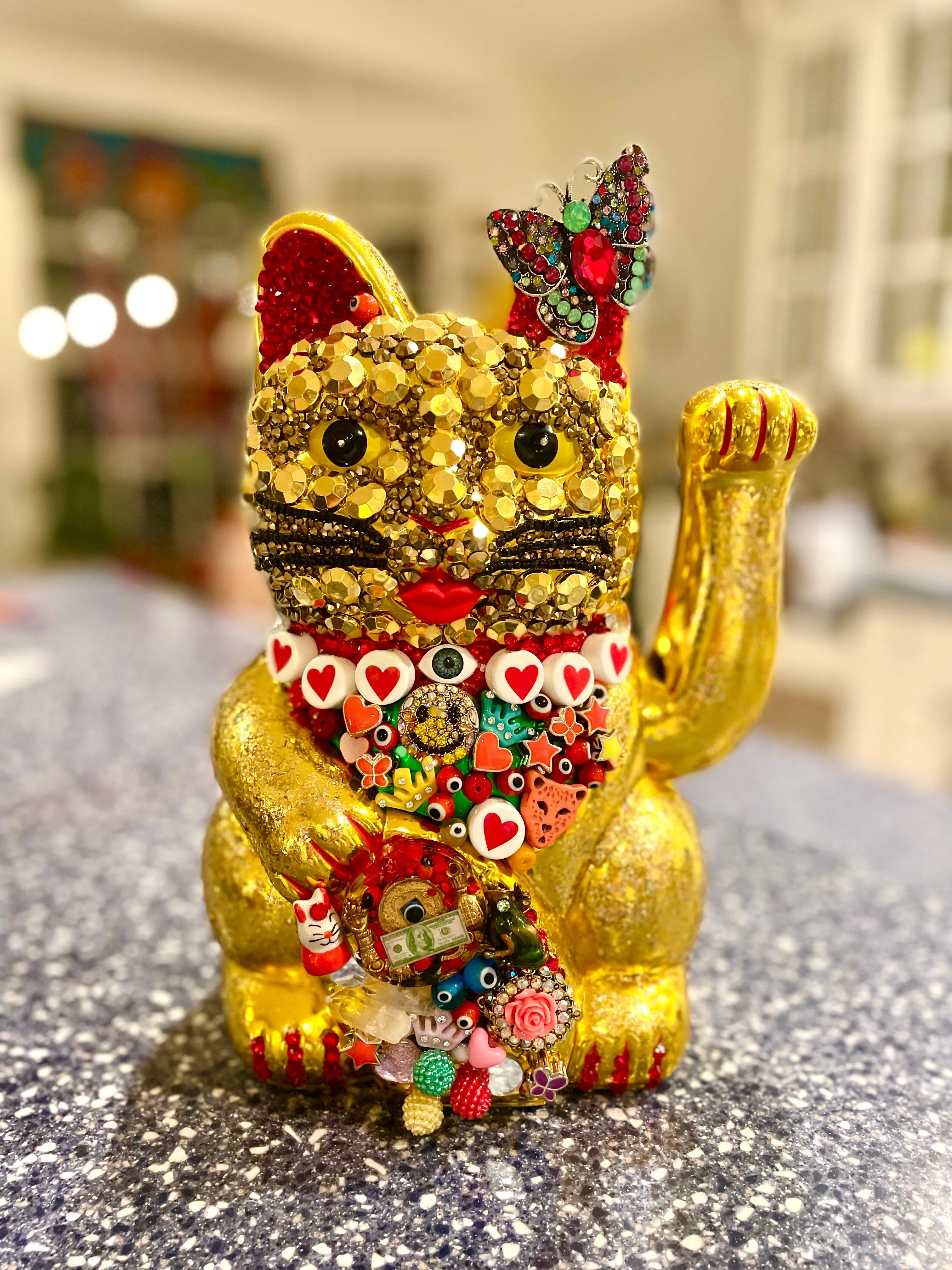 Bedazzled Maneki Nekos Lucky Cat