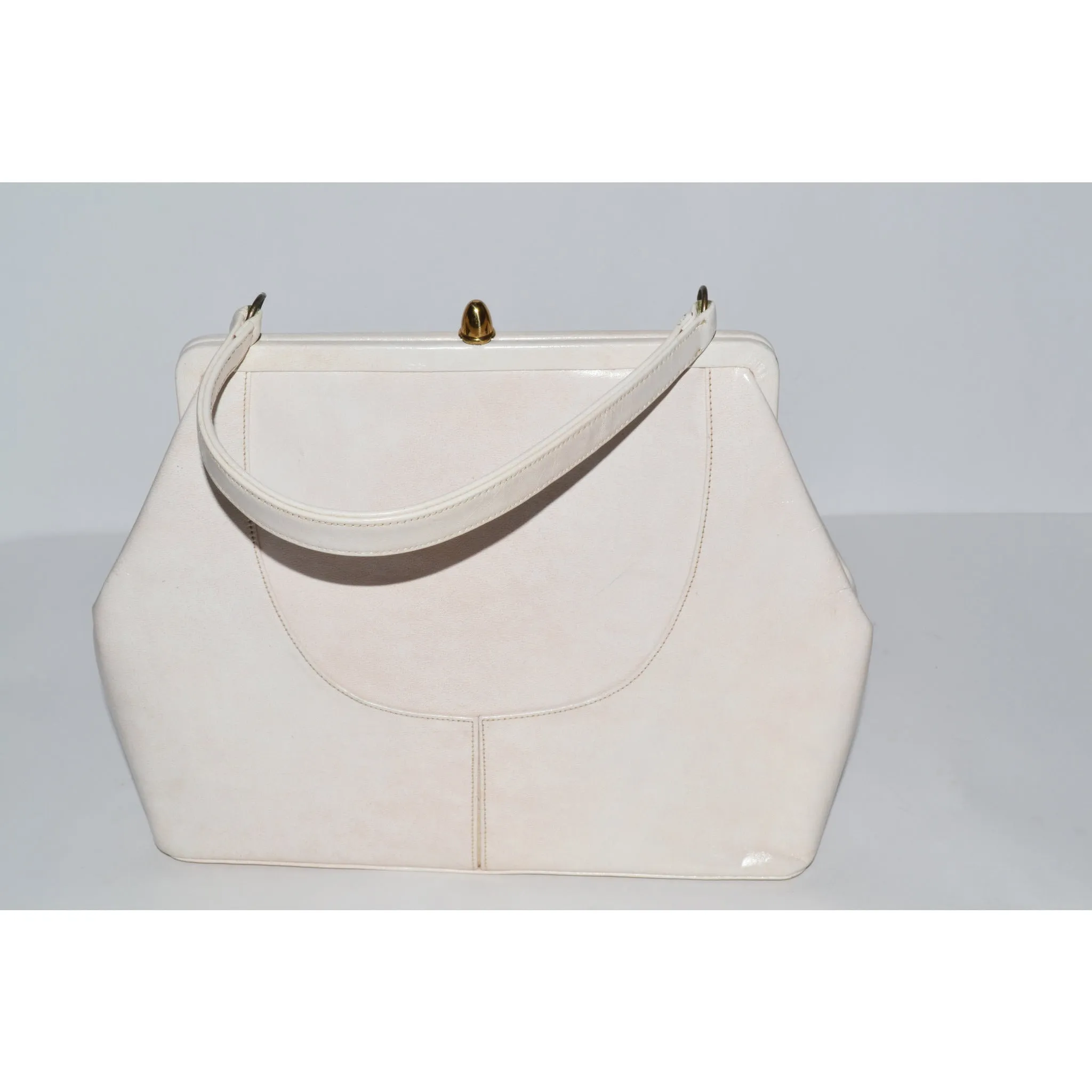 Beige Leather Handbag