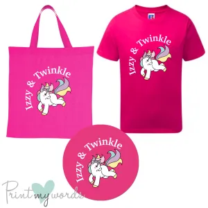 'Bexley' Children's Personalised Matching Equestrian Set - Unicorn Design