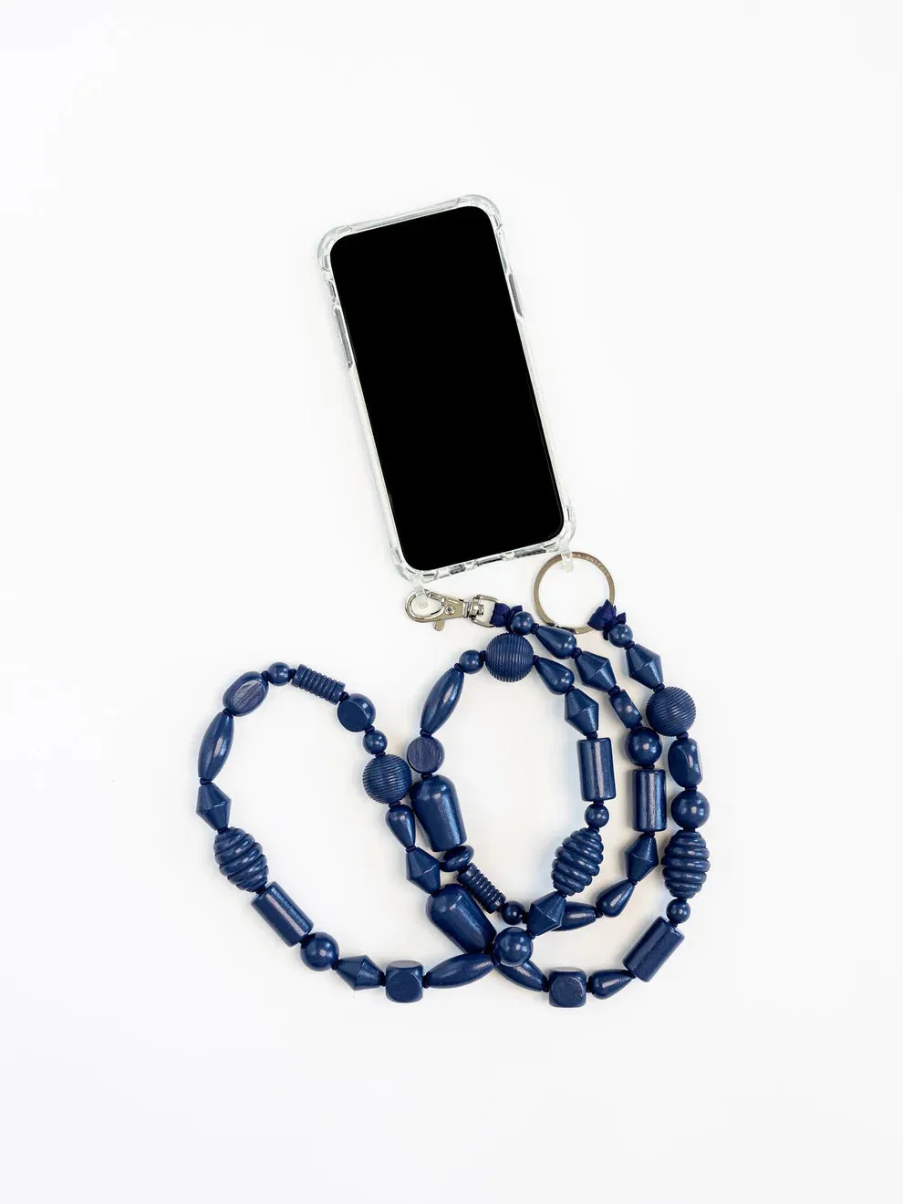 BIG Perlinmix Necklace Keychain in Blueberry | Ina Seifart