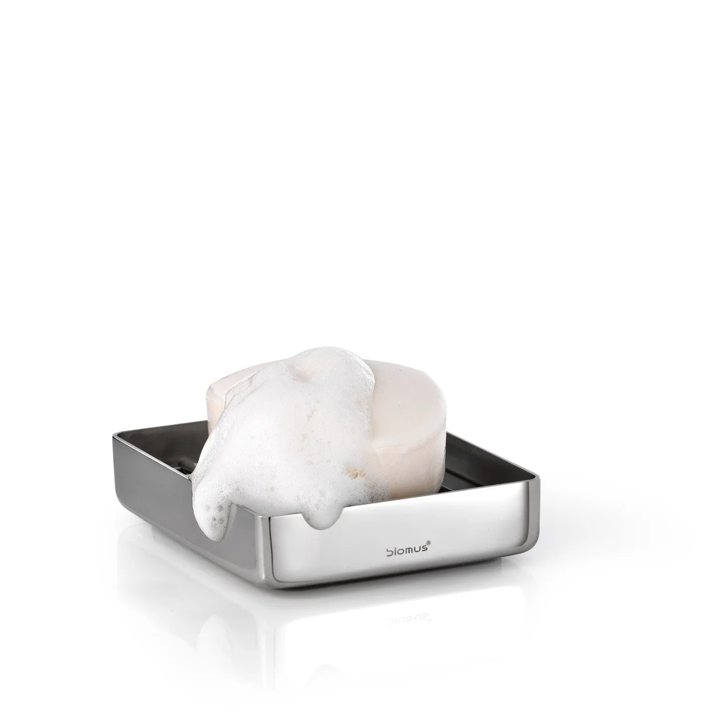 blomus Soap Dish with Drain in Polished Stainless-Steel NEXIO