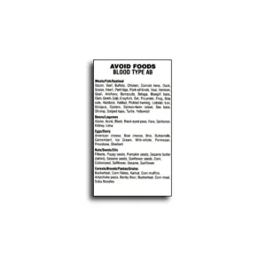 Blood Type AB Avoid Foods