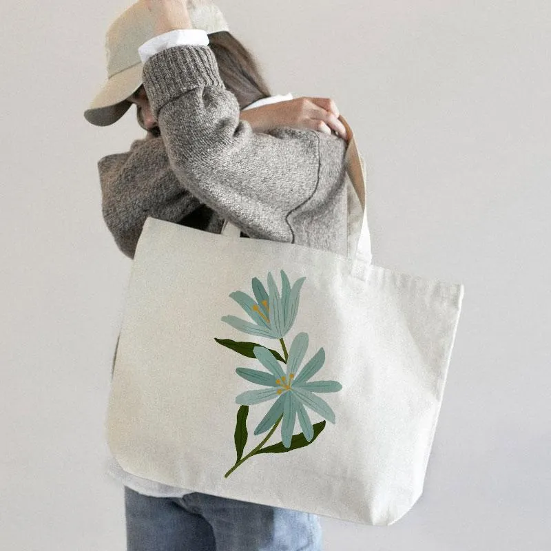 BLUE CHAMOMILE CANVAS BAG