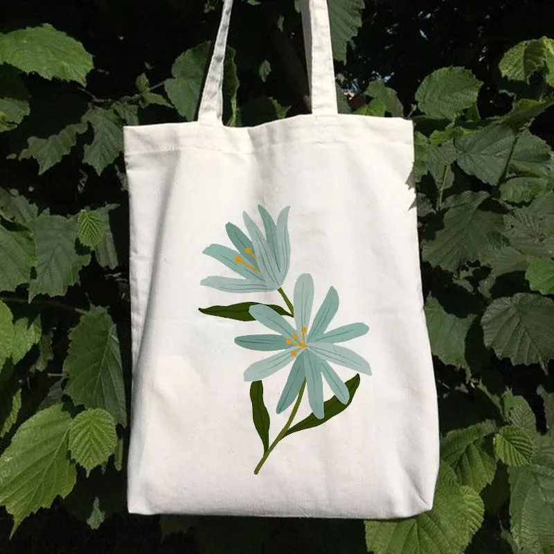 BLUE CHAMOMILE CANVAS BAG