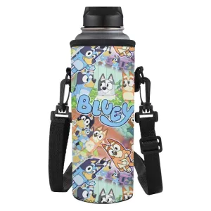 Blue Dog Water Bottle Carrier Bag- - Preorder - ETA Early Aug. 2024