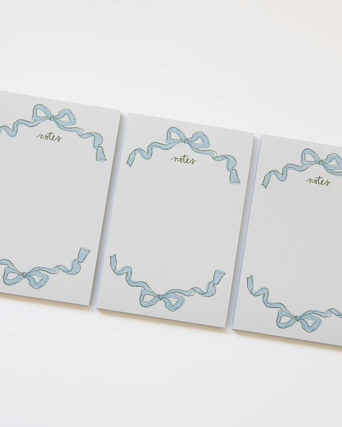 Blue Ribbon Bow Notepad