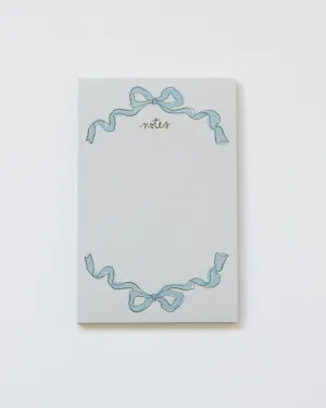 Blue Ribbon Bow Notepad