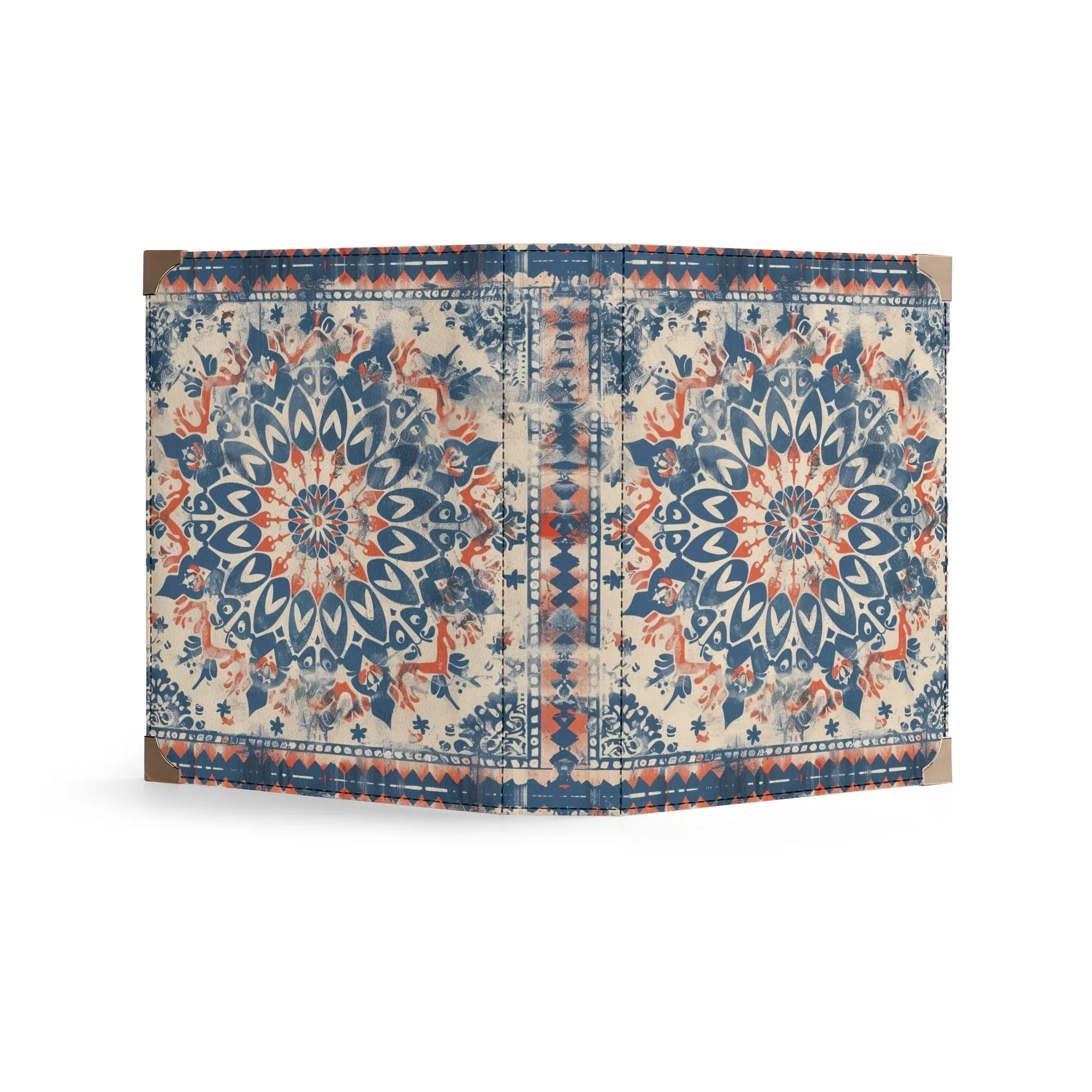 Boho Mandala Bible Cover Purse – Blue & Coral Design Crossbody Bag