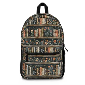 Book Lovers Backpack for School With Tablet Compartment inside Waterproof Padded back Gift for Wildflowers Lovers,