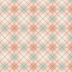 Bookish Argyle Jumper in Peach by Sharon Holland