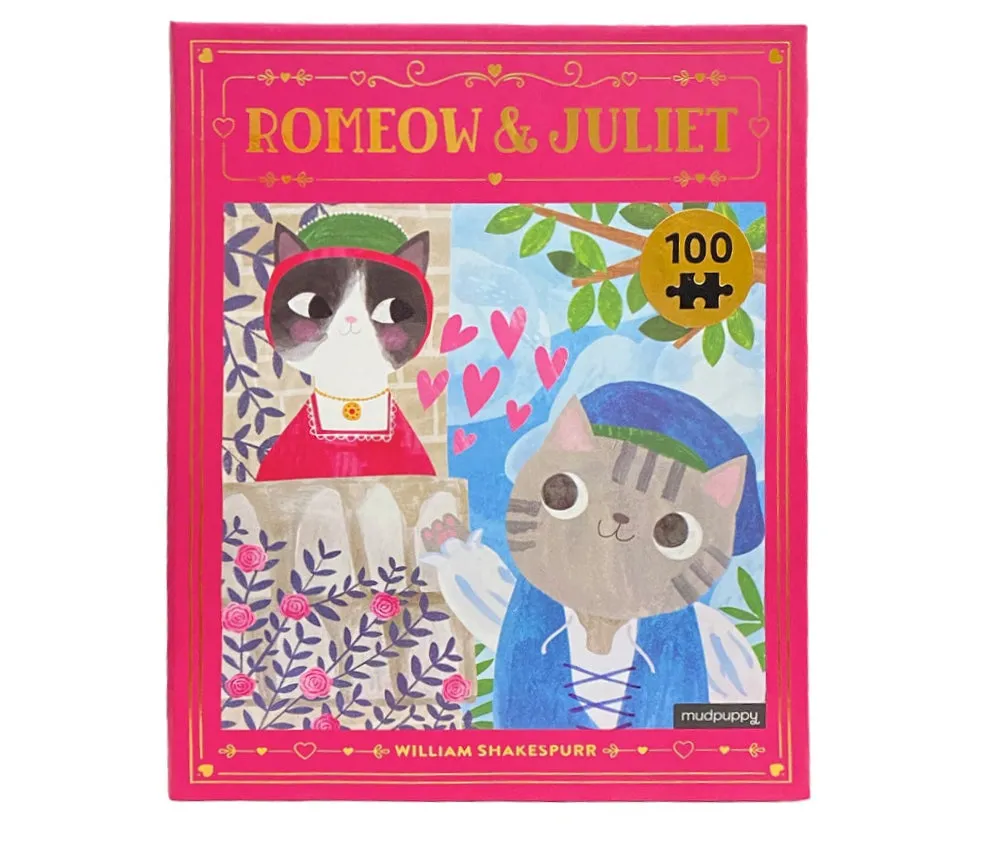 Bookish Cats: Romeow and Juliet Puzzle [100 Pieces]