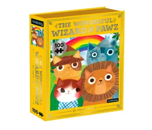 Bookish Cats: The Wonderful Wizard of Pawz Puzzle [ 100 Pieces]