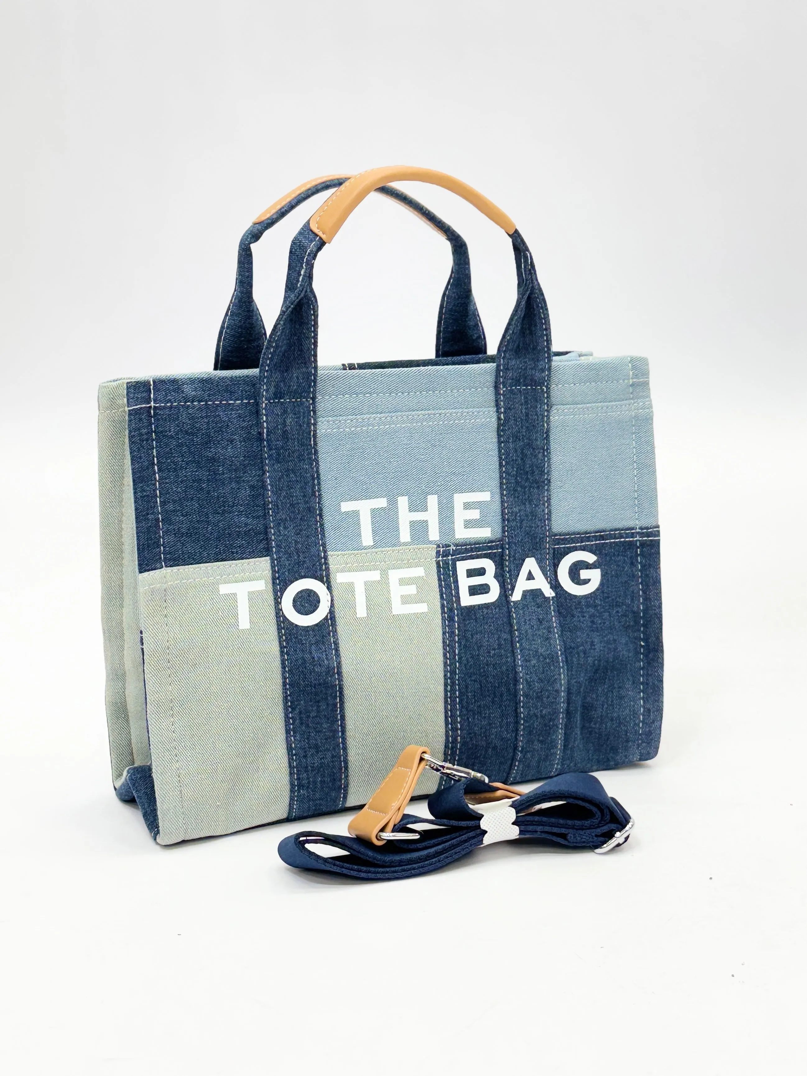 Borsa tote con manico in cuoio