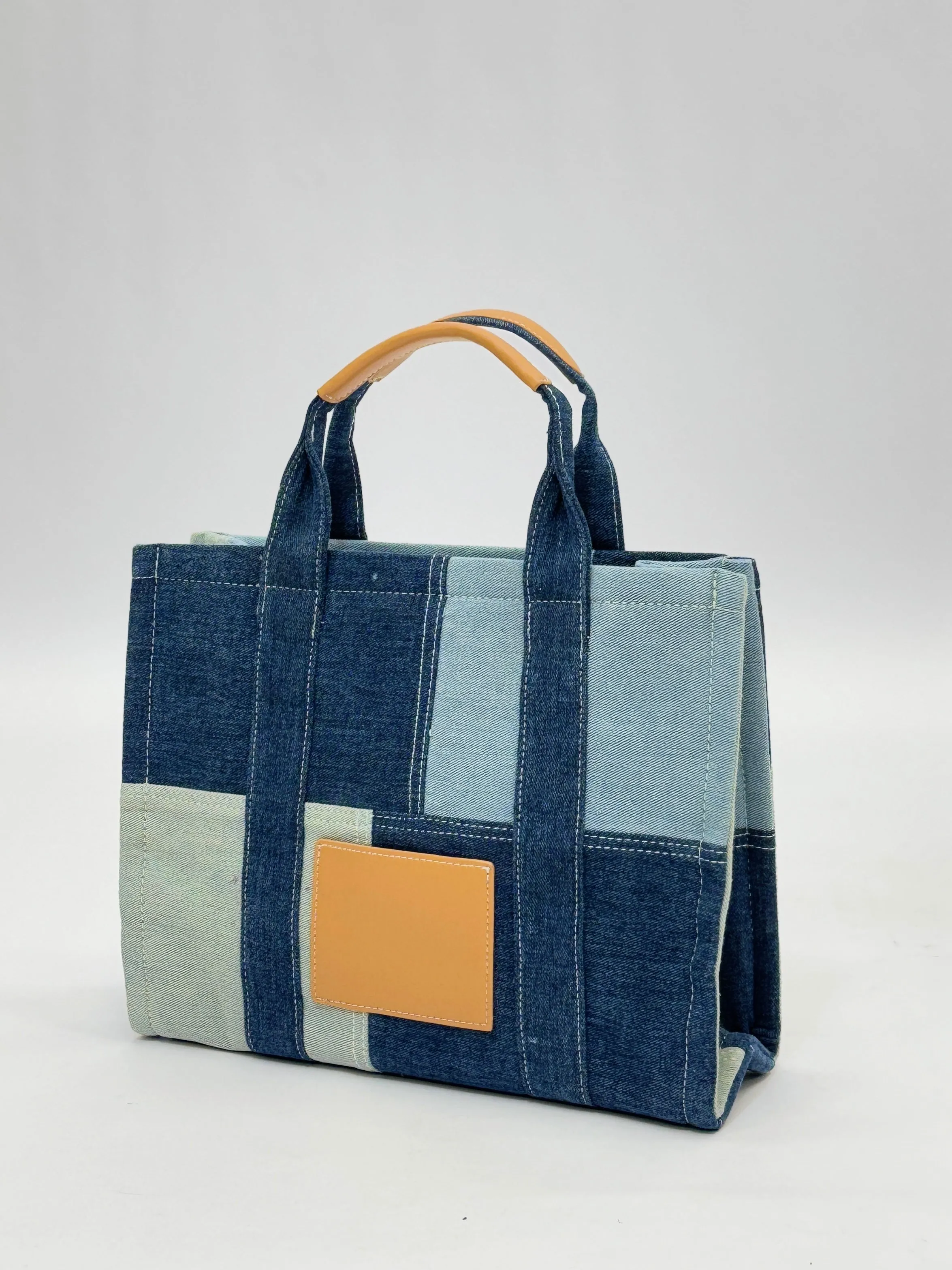 Borsa tote con manico in cuoio
