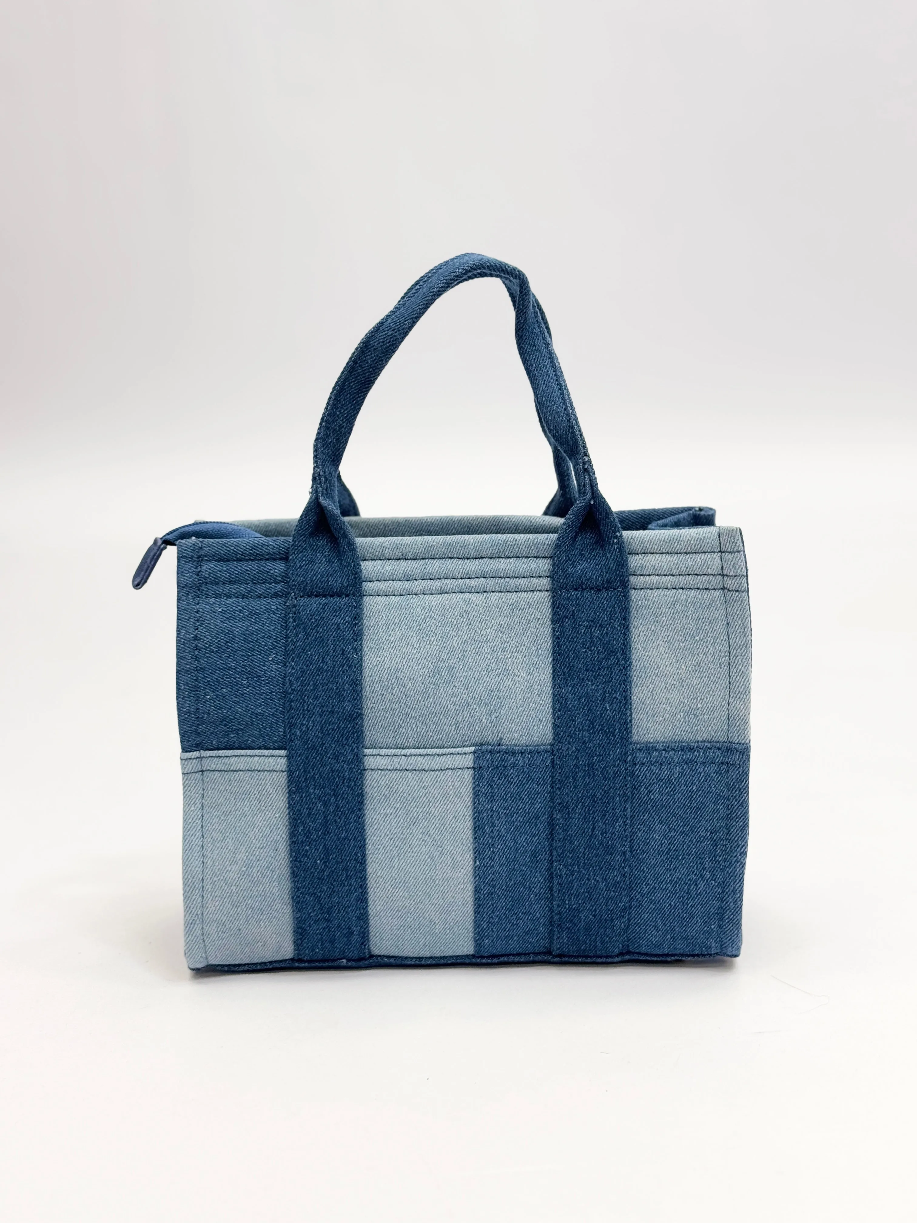 Borsa tote in denim piccola