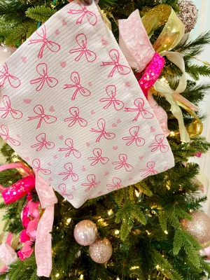 Bow Cosmetic Bag - Light Pink