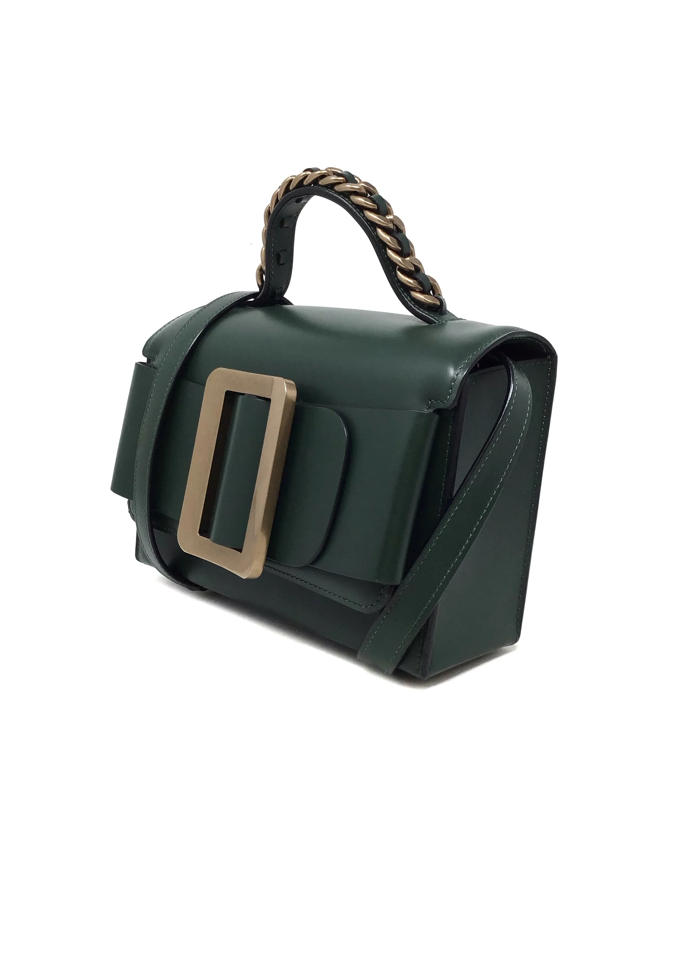 Boyy Basil 'Fred 23' Calfskin Chain Trim Handle Oversized Buckle Bag