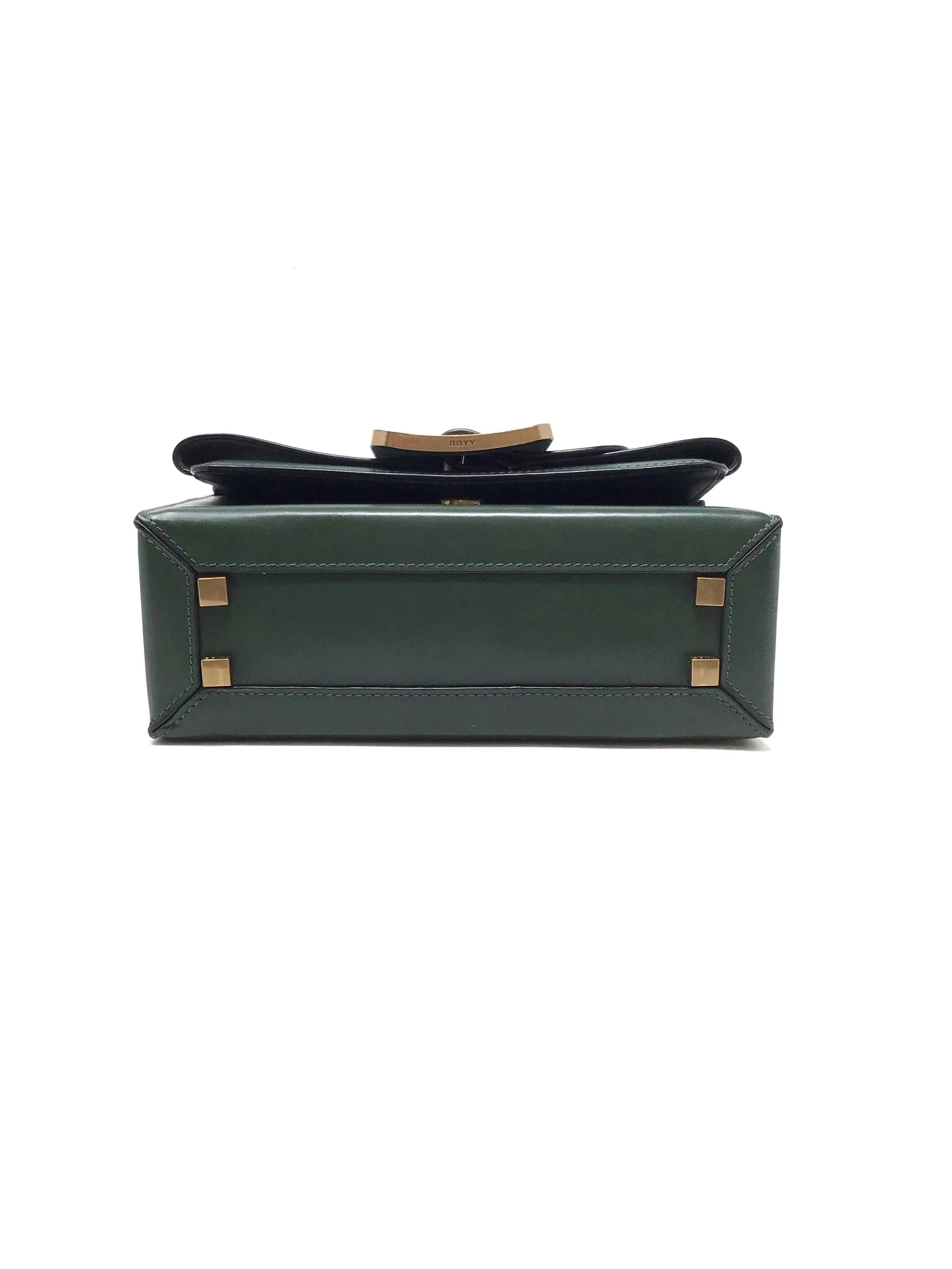 Boyy Basil 'Fred 23' Calfskin Chain Trim Handle Oversized Buckle Bag