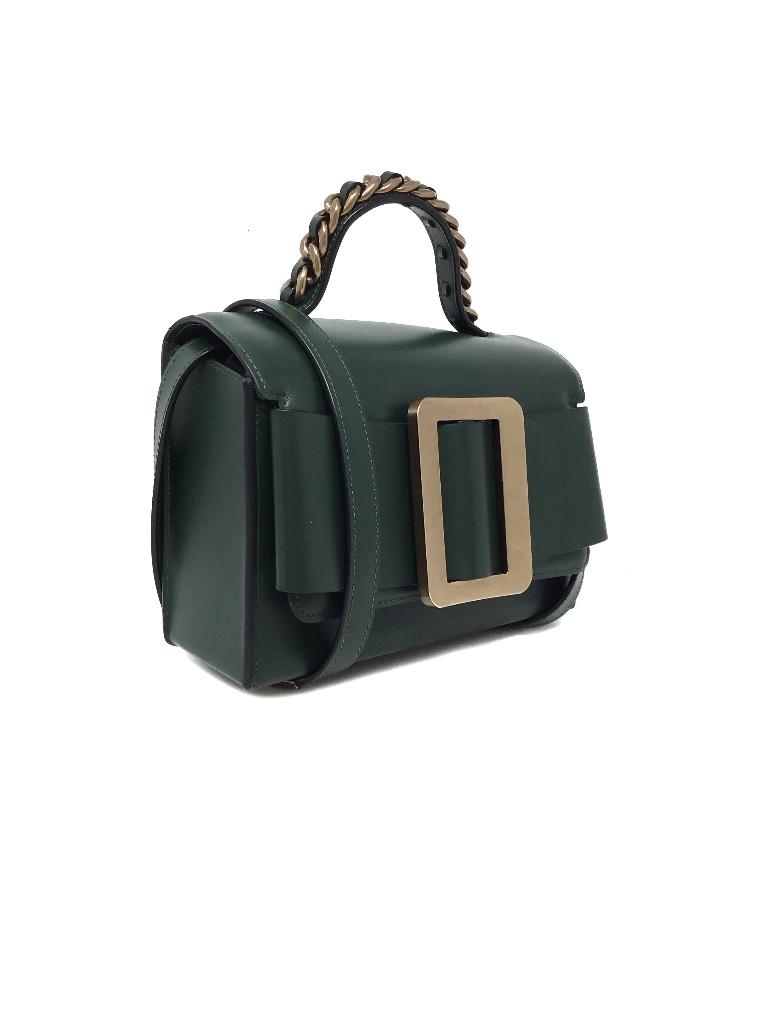 Boyy Basil 'Fred 23' Calfskin Chain Trim Handle Oversized Buckle Bag