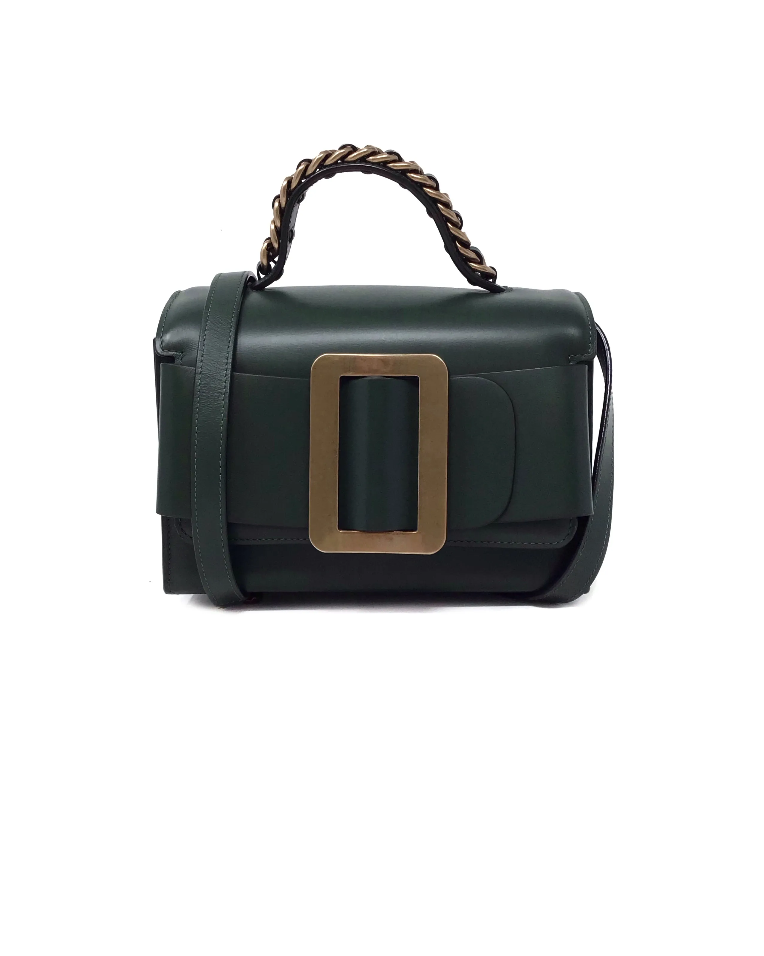 Boyy Basil 'Fred 23' Calfskin Chain Trim Handle Oversized Buckle Bag