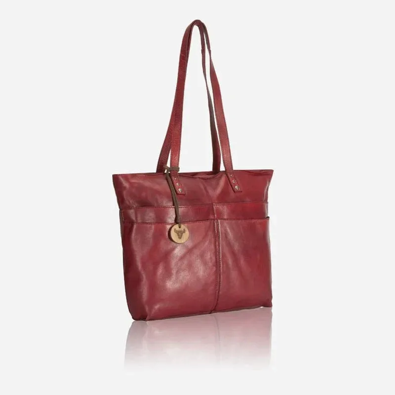 Brando Charlize Shopper Leather Tote Red