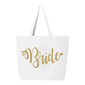 Bride Glitter Tote Bag