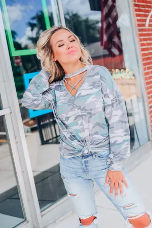 Bring On The Camo Top S-3X - 0live