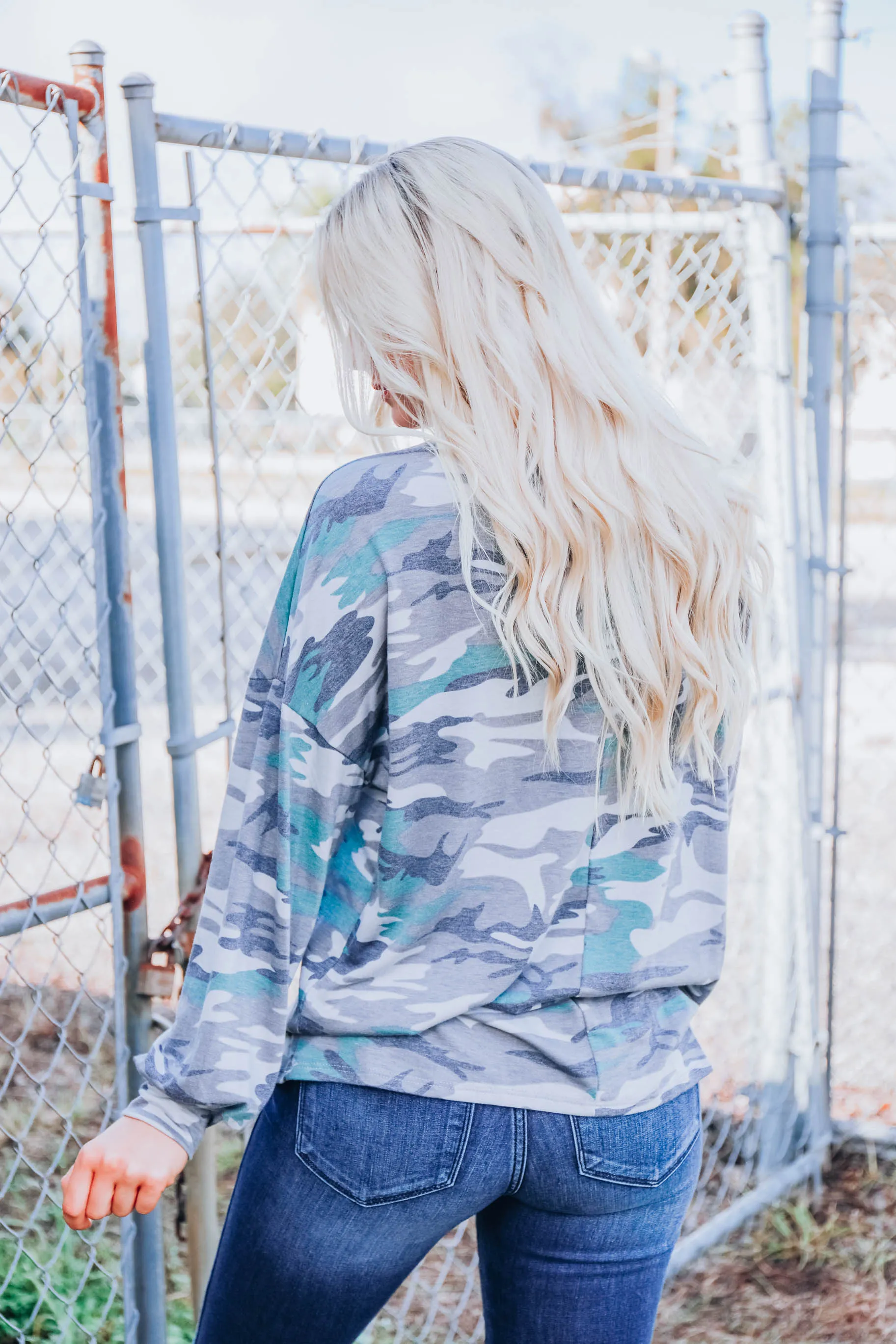 Bring On The Camo Top S-3X - 0live