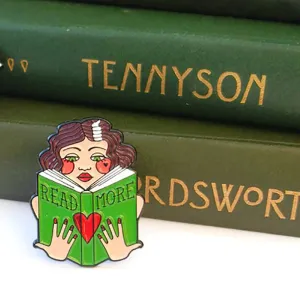 Brooch / Pin / Badge - Read More Books - Enamel