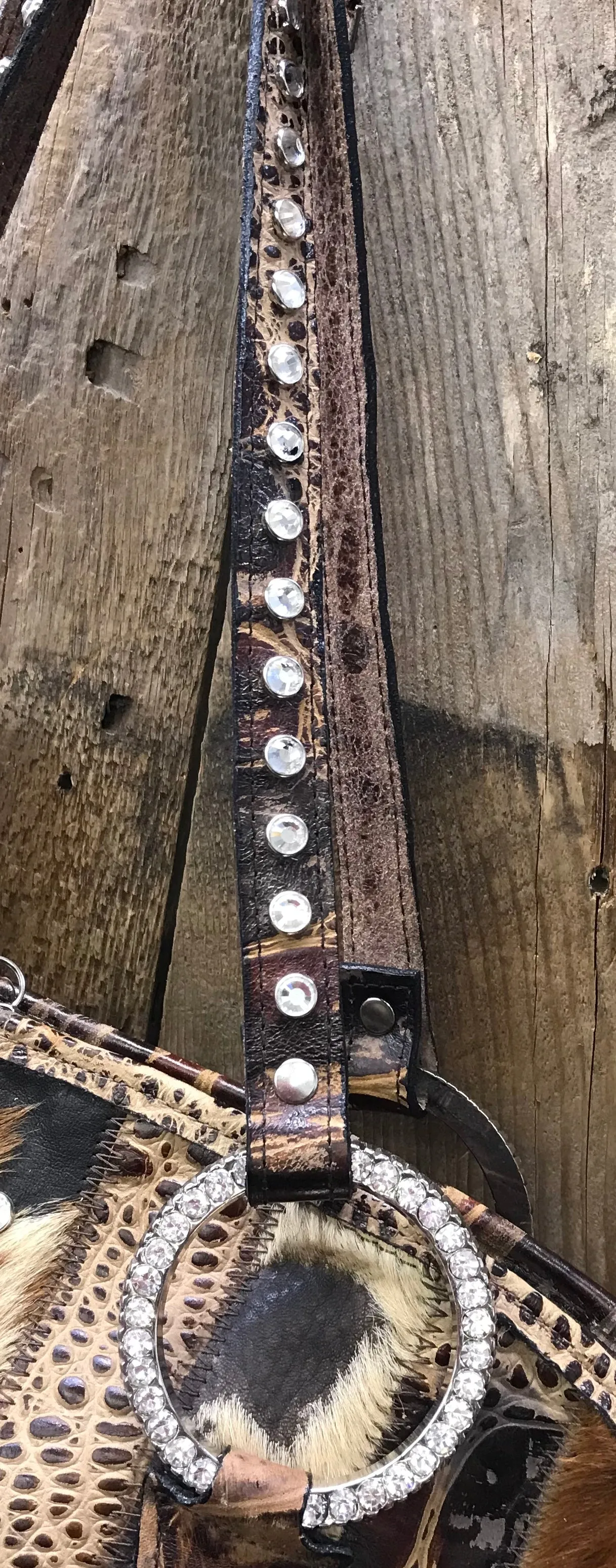 Brown And Beige Brindle With Swarovski Crystals