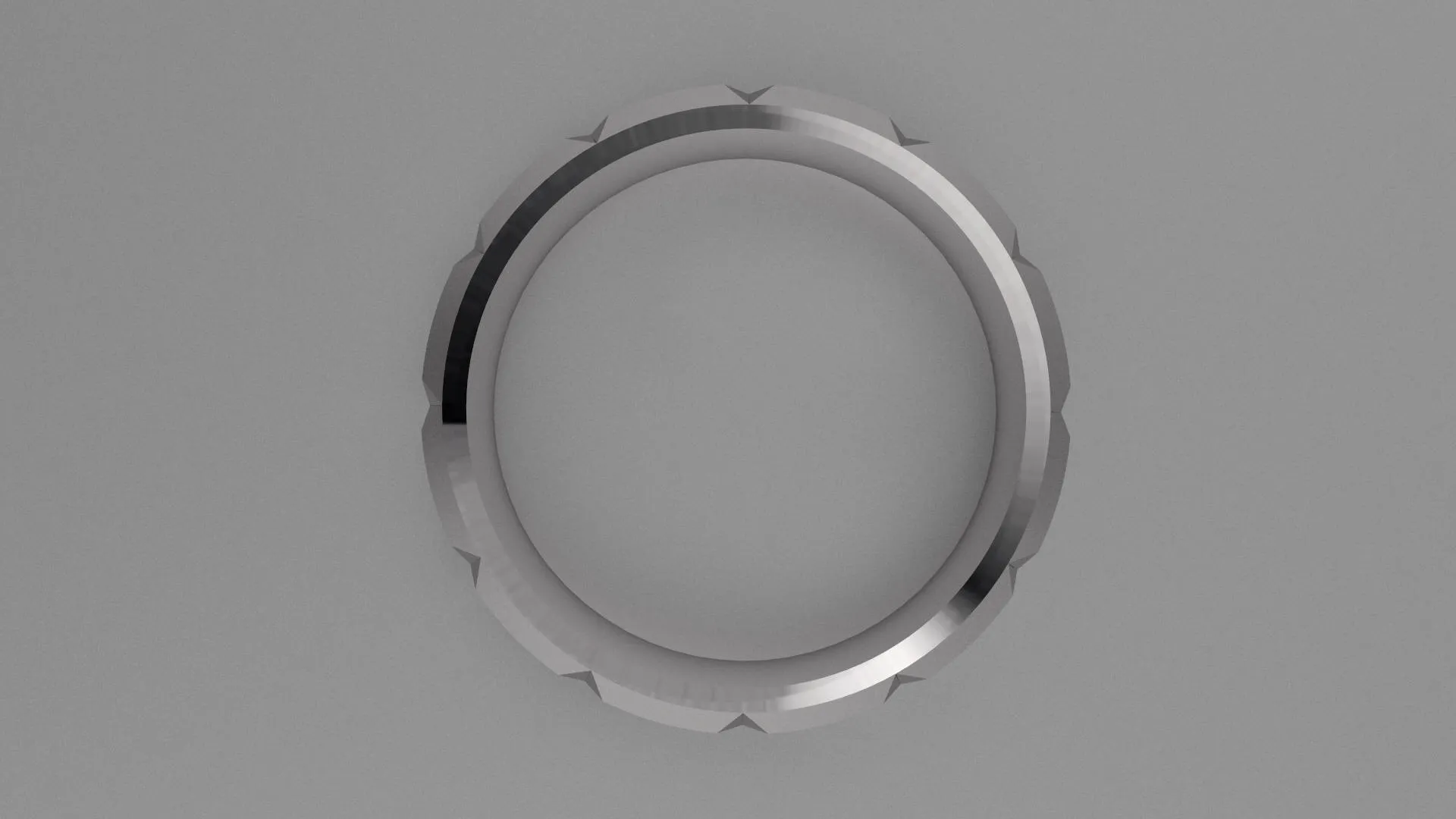 Brushed Sterling Silver 6mm Beveled Edge with Facets Wedding Band