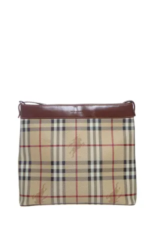 Burberry Nova Check Canvas Shoulder Bag Handbag