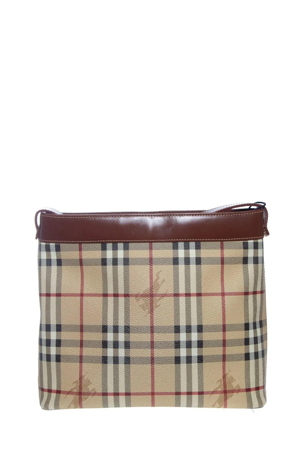 Burberry Nova Check Canvas Shoulder Bag Handbag