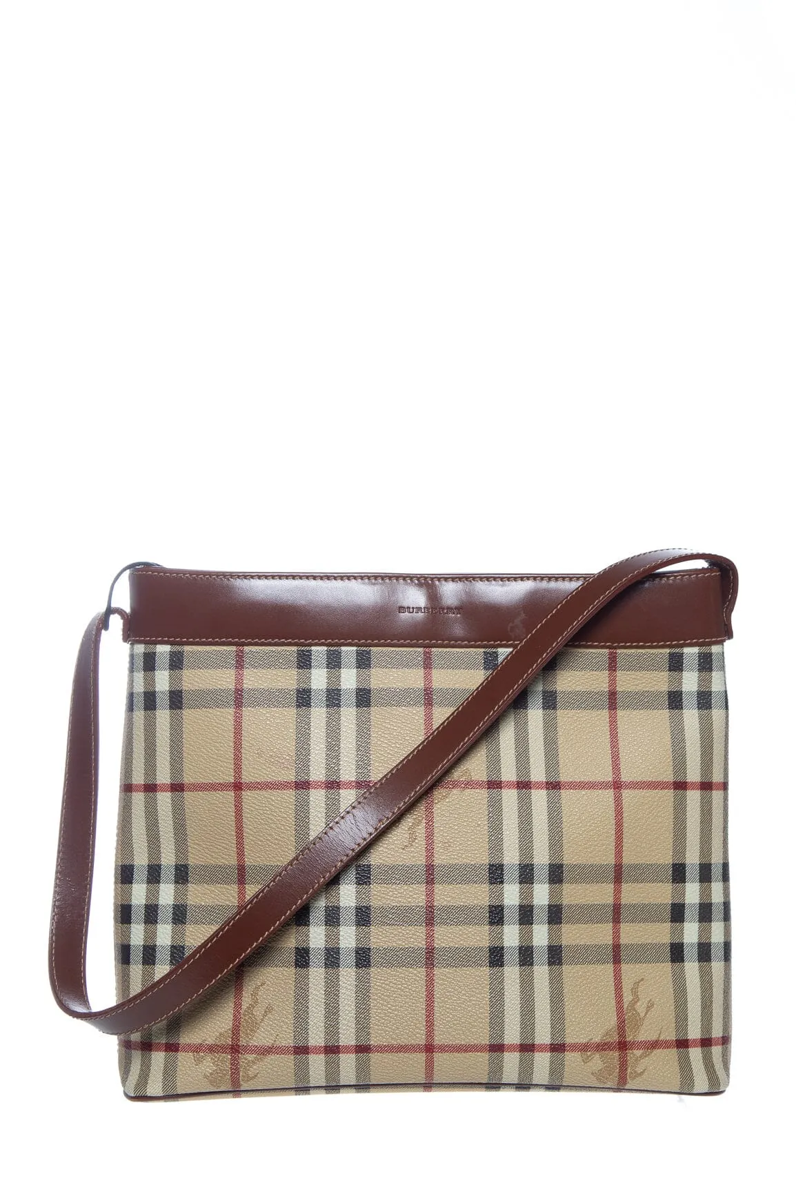 Burberry Nova Check Canvas Shoulder Bag Handbag