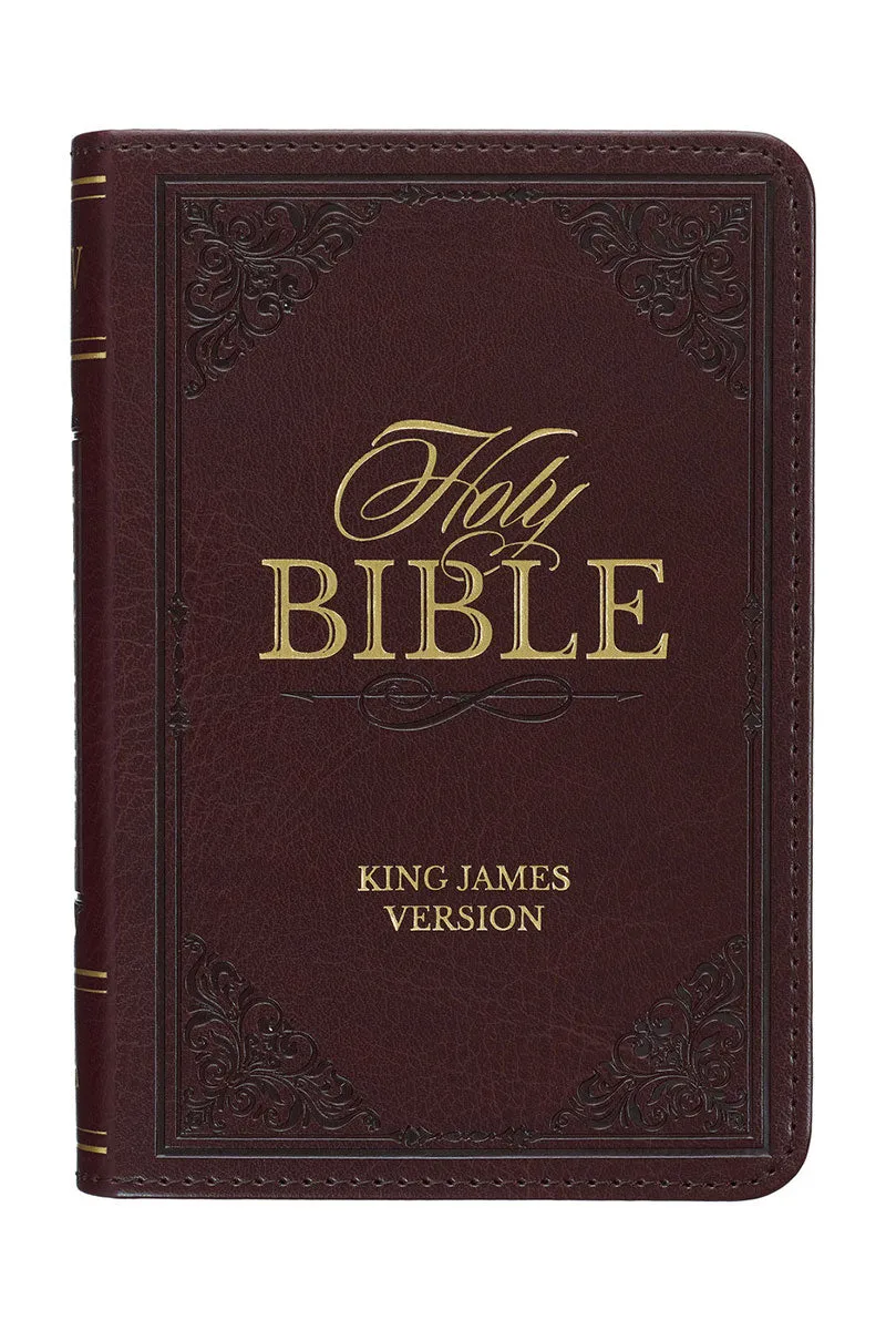 Burgundy Faux Leather KJV Pocket Bible