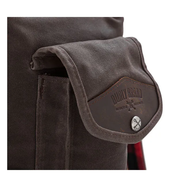 BURLY VOYAGER SISSY BAR BACKPACK DARK OAK